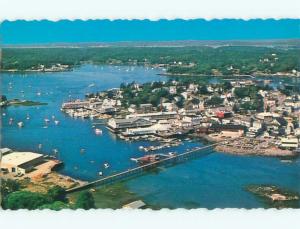 Unused Pre-1980 AERIAL VIEW OF TOWN Boothbay Harbor Maine ME n2241