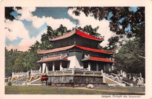 Saigon Vietnam Temple Exterior Tinted Real Photo Vintage Postcard AA40035