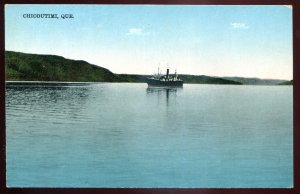 dc1118 - CHICOUTIMI Quebec Postcard 1910s Steamer by Hamel Druggist