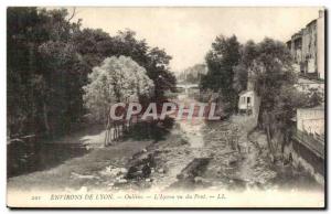 Near Lyon Old Postcard oullins L & # 39izeron seen from the bridge