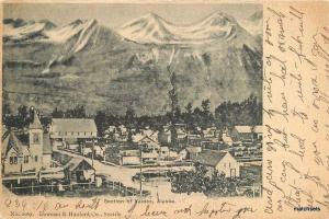 1907 Section Valdez Alaska Lowman Hanford undivided postcard 2683