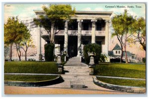 1909 Governor's Mansion Exterior Sidewalk House Garden Austin Texas TX Postcard 