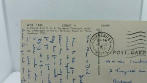 Vintage Postcard Comet 4 Jetliner Royal Air Force Transport Command Raf Lyneham