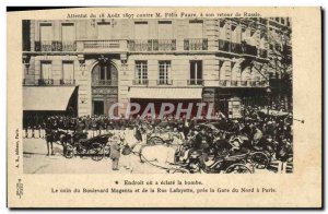 Old Postcard Attack August 18, 1897 against Mr. Felix Faure his return from R...