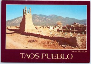 Postcard - Old Church Ruins - Taos Pueblo, New Mexico