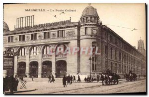 Old Postcard Marseille La Poste Colbert