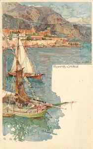 Postcard C-1910 France Humor Sailboats Artist 22-13233