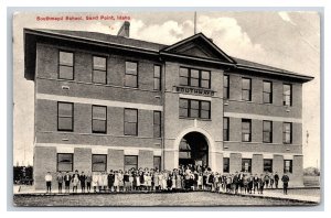 Southmayd School Building Sandpoint Idaho ID Fancy Cancel DB Postcard P18