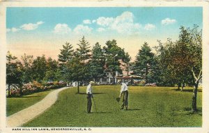 Postcard 1920s North Carolina Hendersonville Park Hill Inn Golf Course NC24-3489