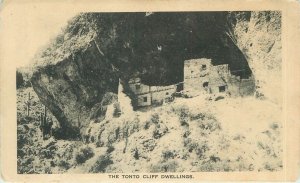 The Tonto Cliff Dwellings, Gila County Arizona Vintage Divided Back Postcard