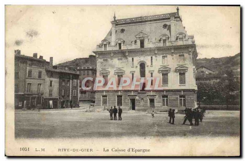 Old Postcard Bank Caisse d & # 39Epargne Rive de Gier