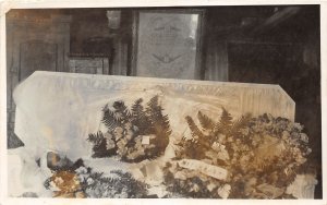 G58/ Interesting RPPC Postcard c1910 Funeral Casket Coffin Death 3