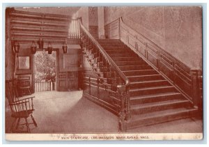 c1940's Main Staircase Lee Mansion Marblehead Massachusetts MA Postcard