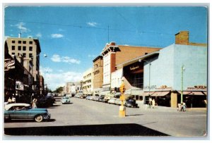 1956 Tejon Street View Cars Buildings Colorado Springs CO Vintage Postcard