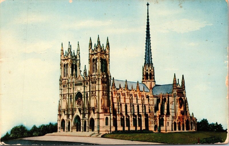 Catedral San Juan Divino ciudad de Nueva York Gótico Postal Vintage UNP Koppel Vintage 