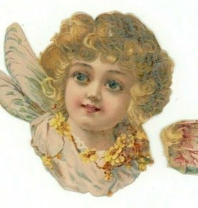 1880s-90s Victorian Die-Cut Beautiful Fairy Angel Fab! P216