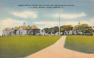NEWPORT, RI Rhode Island  NAVAL TRAINING STATION~War College  c1940's  Postcard