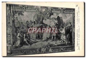 Old Postcard The Gobelins tapestry after Ch Achilles Colere and A Coypel