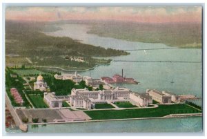 c1910 Aerial View United State Naval Academy Annapolis Maryland Vintage Postcard