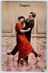 1915 Couple Dancing Tangoers St. Paul Minnesota MN Antique Posted Postcard