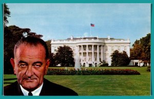 Lyndon B Johnson & White House- [MX-954]