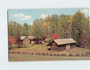Postcard Pioneer Museum And Log Barn Levy Jackson Wilderness Road Park KY USA