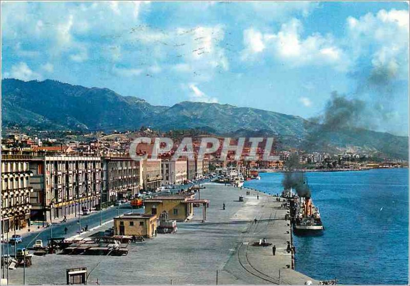 Postcard Modern Messina Port