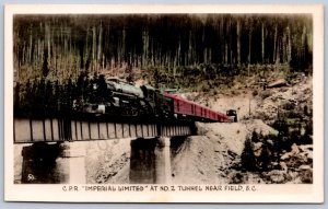 K35/ Field B.C. Canada RPPC Postcard c1940s Imperial Limited Railroad CPR 57