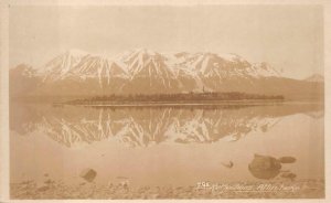 RPPC ATLIN LAKE REFLECTIONS ALASKA REAL PHOTO POSTCARD (c. 1910)