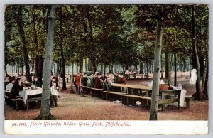 Picnic Grounds Willow Grove Park Philadelphia Pennsylvania 1907 DB Postcard D15