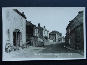 Derbyshire OVER HADDON Main Street TEA ROOMS & POST OFFICE - Old RP Postcard