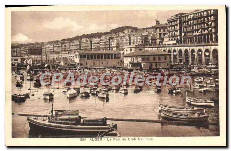 Old Postcard From Algiers Port Nautical Club