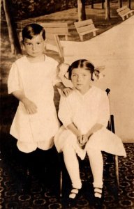 RPPC Real Photo Postcard - Young Children Studio Photo - c1910