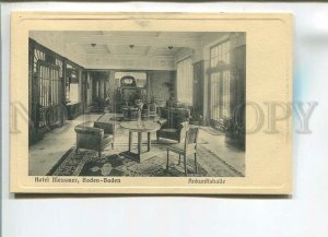 482636 GERMANY BADEN-BADEN Hotel Messmer arrival hall Vintage embossed postcard