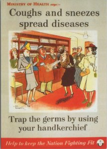 Advertising Postcard- Health, Ilness, Coughs and Sneezes Spread Diseases RR16716