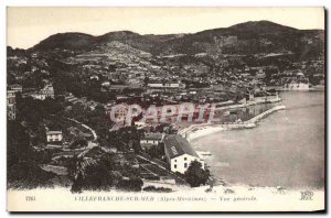 Old Postcard Villefranche Sur Mer general view
