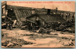 After The Flood French Street Between 12th and 13th Erie PA DB Postcard J10