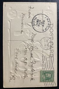 1911 Elizabeth NJ Usa Picture Postcard Cover To Emaus PA Happy Halloween