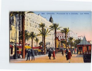 Postcard Promenade de la Croisette, Les Hôtels, Cannes, France