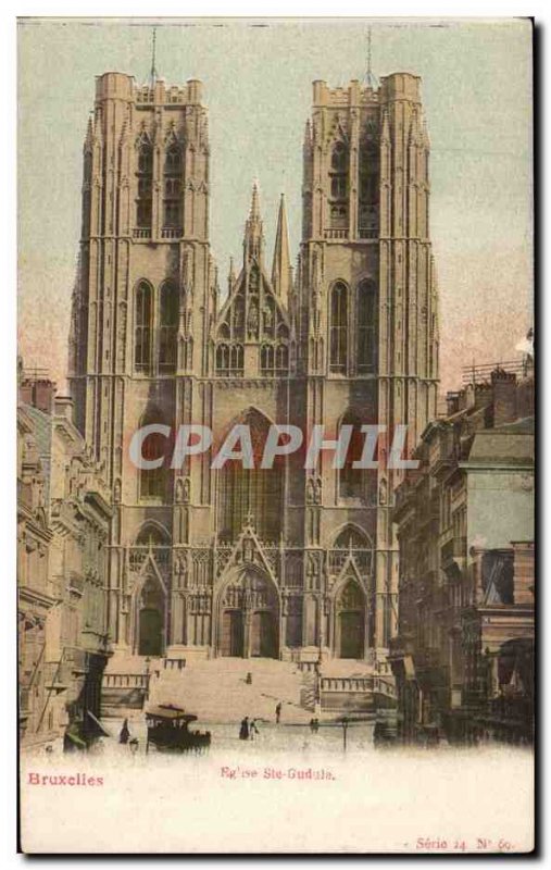 Old Postcard Bruxelles Eglise Sainte Gudule