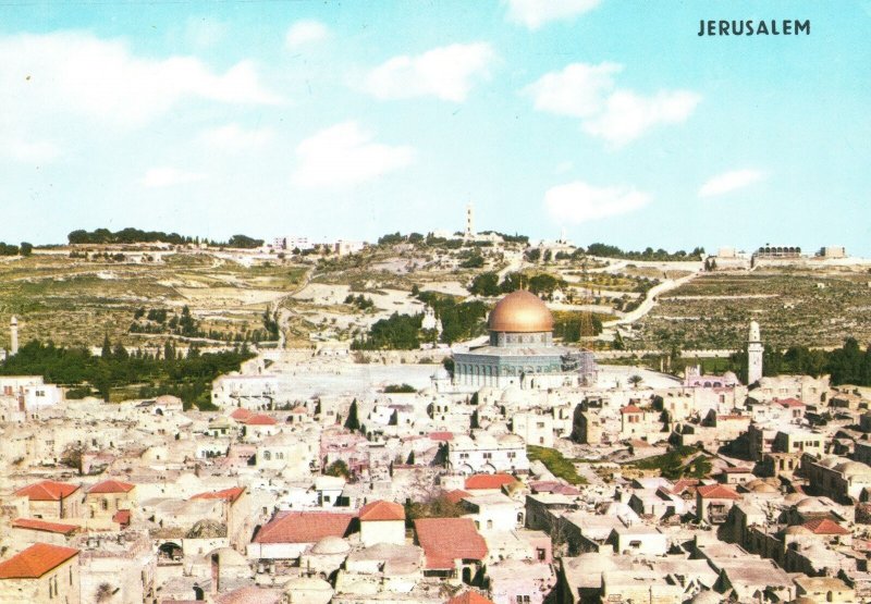 Vintage Postcard Jerusalem Most Ancient Cities of the World Holy City Israel