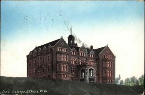 Elkins West Virginia WV Davis & Elkins D&E College c1910 Vintage Postcard