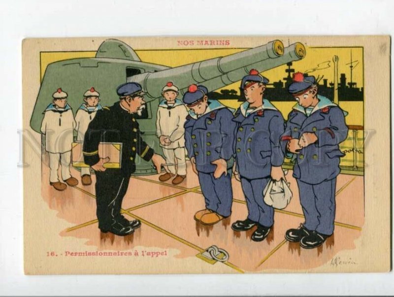 3119209 FRENCH NAVY Persons on leave has l'call GERVESE Vintage