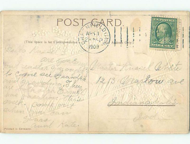 Pre-Linen easter LINE OF CHICKS WITH MOTHER CHICKEN k2886