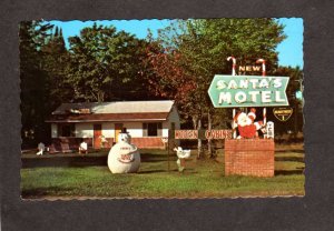 MI Santa's Motel Cabins Christmas Michigan Near Munising Postcard Henry ...