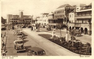 curacao, N.W.I., WILLEMSTAD, Brion Square, Car (1940s) Postcard