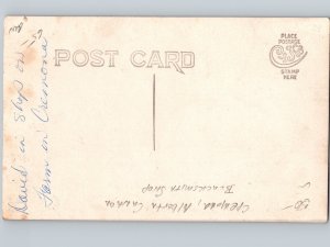 c1915 Interior View Blacksmith Shop Cremona Alberta Canada RPPC Real Photo