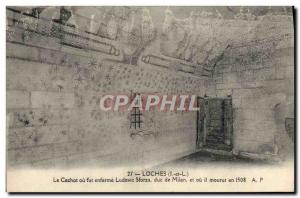 Old Postcard Prison Loches The dungeon was locked or Ludovico Sforza Duke of ...