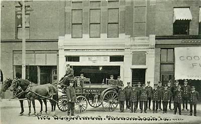 IA-SHENANDOAH-FIRE DEPARTMENT-HORSE DRAWN CART-CIRCA 1911...