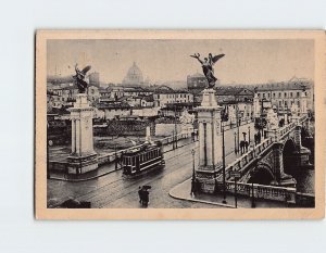 Postcard Ponte Vittorio Emanuele Rome Italy